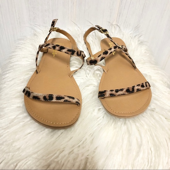 NWOT Lulu's Leopard Print Sandals - Picture 3 of 7